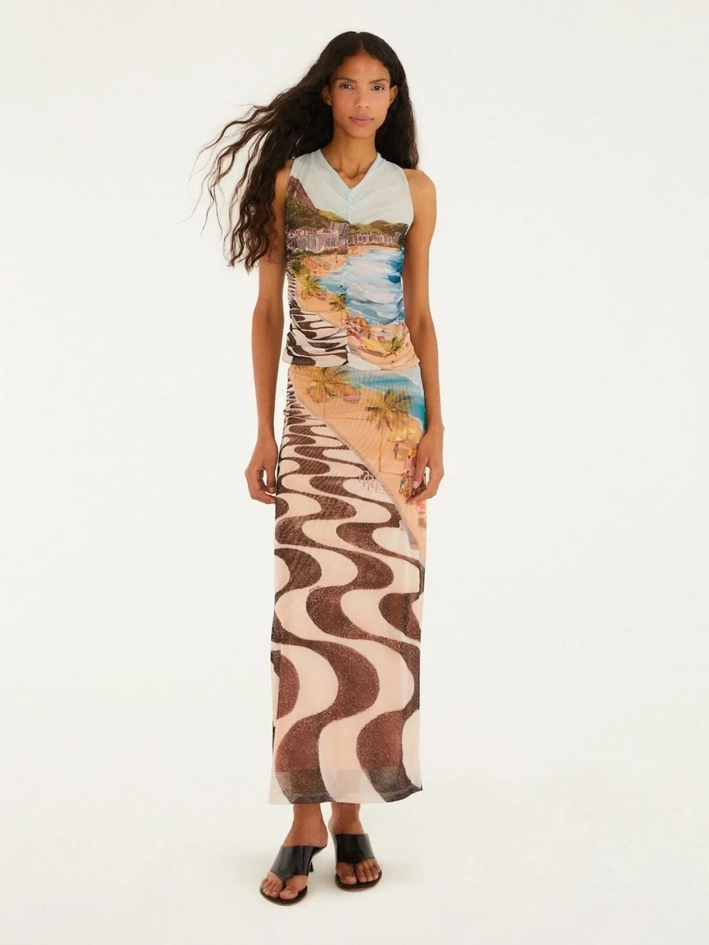 Farm Rio Multicolor Copacabana Beach Skirt